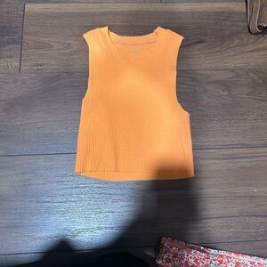 Aerie Vibrant Orange Ribbed Tank Top